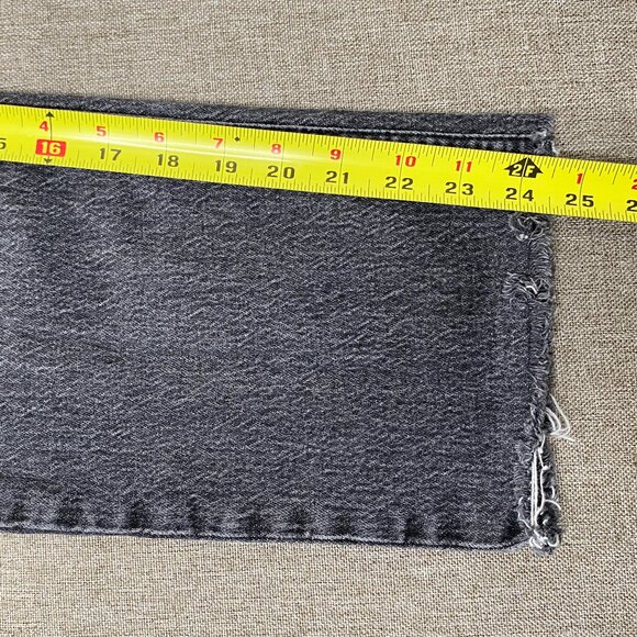 Gap Cheeky Straight Denim Jeans Women's 6S Mid Rise Gray Distressed Hem Casual - Picture 11 of 13